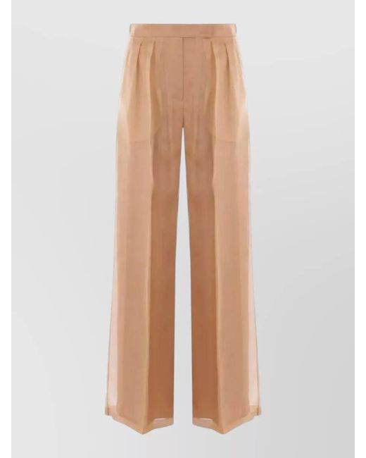 Max Mara Natural Danila Trousers High Waist Wide Leg