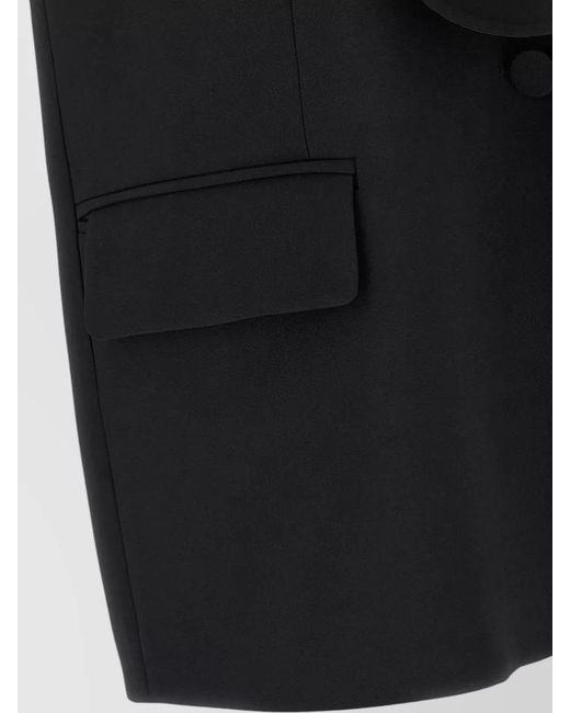 DI.LA3 PARI' Black Tuxedo Style Vest Jacket Notch Lapel