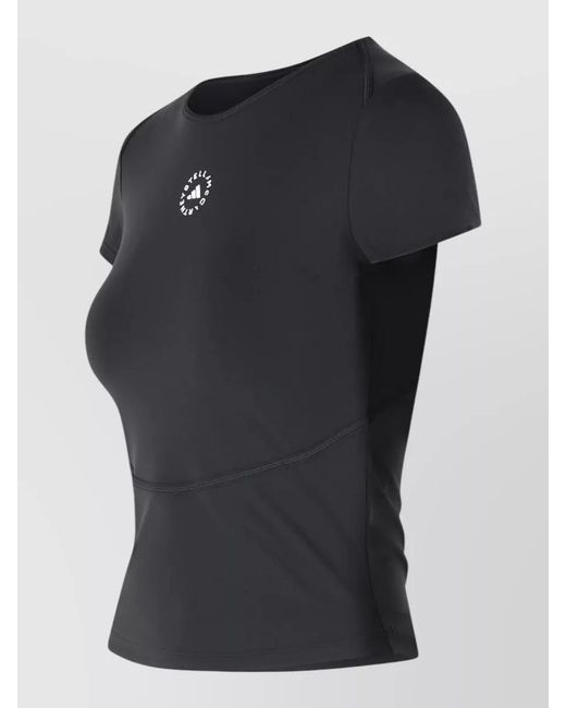 Adidas By Stella McCartney Black Logo Short-Sleeve T-Shirt