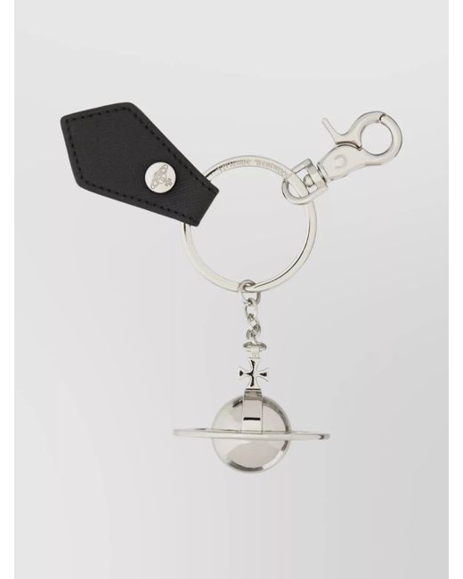 Vivienne Westwood White 3D Orb Keyring Charm