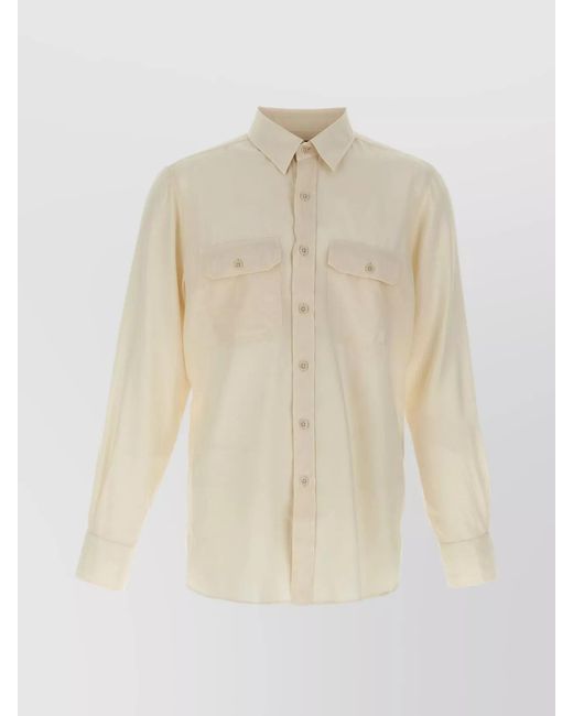 Tom Ford White Twill Shirt for men