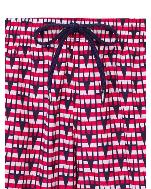 Moschino Red Graphic-Print Swim Shorts for men