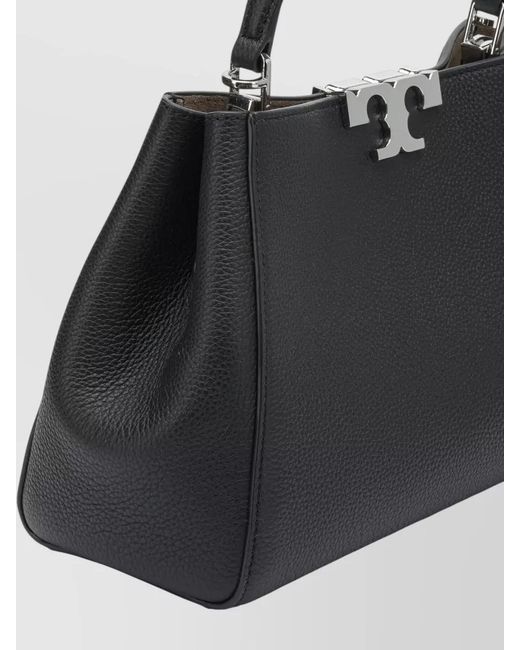 Tory Burch Black Shoulder Bag Detachable Strap Metal Hardware