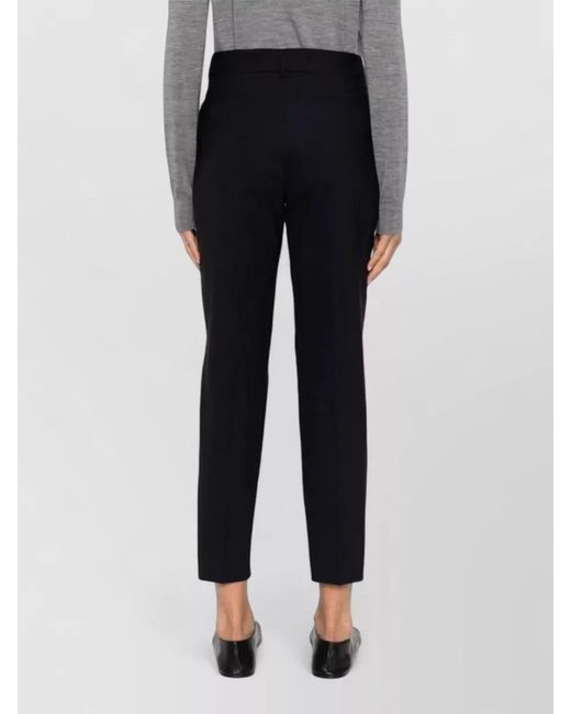 P.A.R.O.S.H. Blue Pants Slim Fit Belt Loops Back Pockets