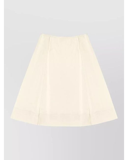 Jil Sander Natural Satin Mini Skirt