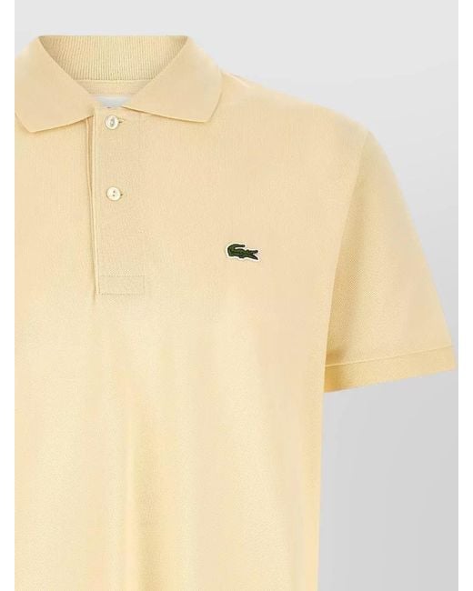 Lacoste Natural Polo Shirt Logo Detail Short Sleeves for men