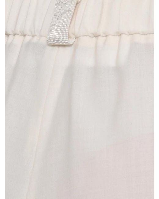Fabiana Filippi White Straight Leg Pants Rear Light Detail
