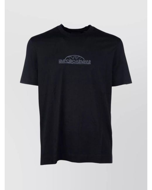 Emporio Armani Black Cotton T-Shirt for men