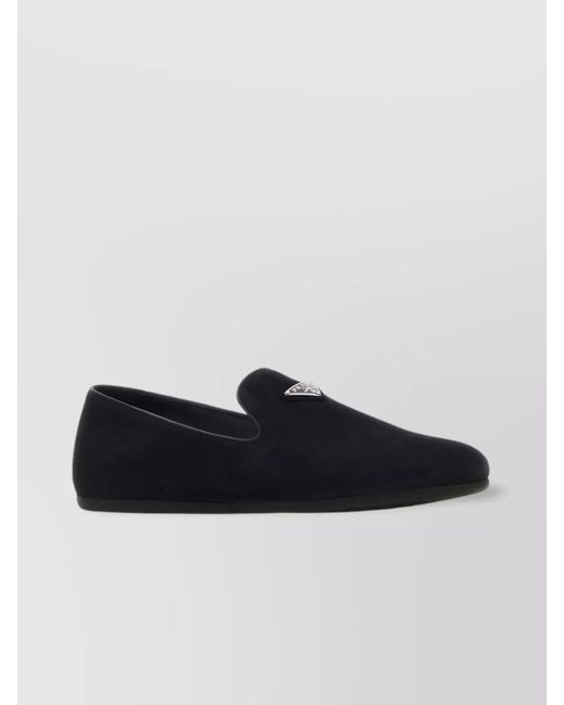Prada Blue Suede Leather Loafers for men