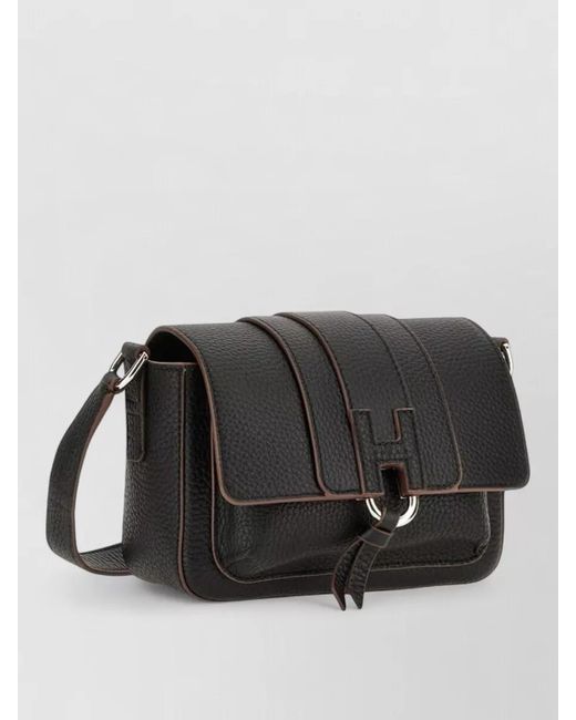 Hogan Black H-Bag Leather Shoulder Bag