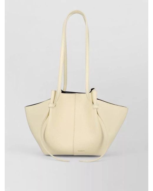 Yuzefi Natural Bucket Bag Knot Detail Long Handles
