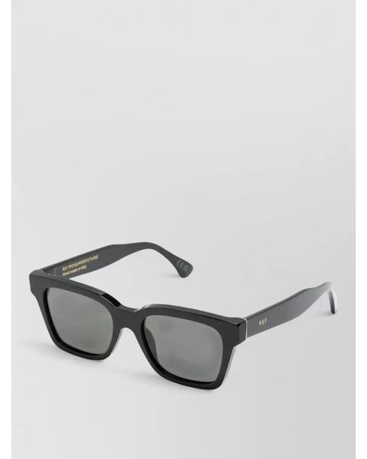 Retrosuperfuture Gray America Rectangular Sunglasses Acetate Frame for men