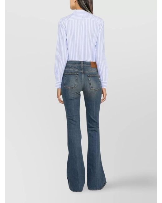 Polo Ralph Lauren Blue Striped Shirt With Polo Pony Motif