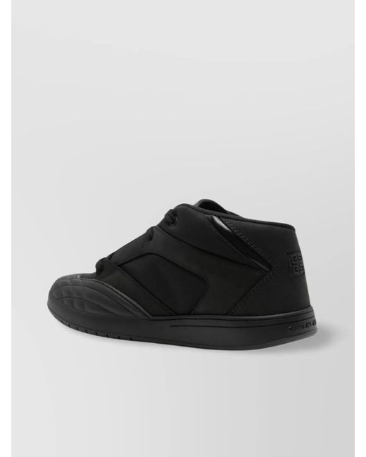 Givenchy Black Leather Panelled Low-Top Sneakers for men