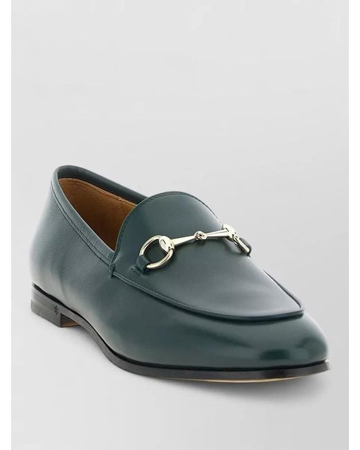 Gucci Green Leather Loafers