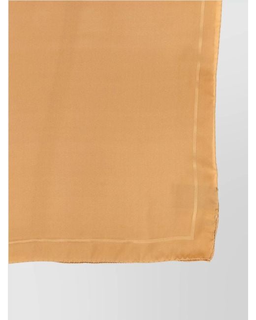 Saint Laurent White Silk Square Scarf