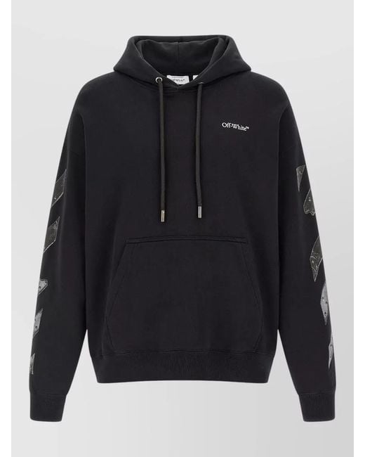 Off-White c/o Virgil Abloh Blue Arrow Skate Hooded Sweatshirt Graphic Logo for men