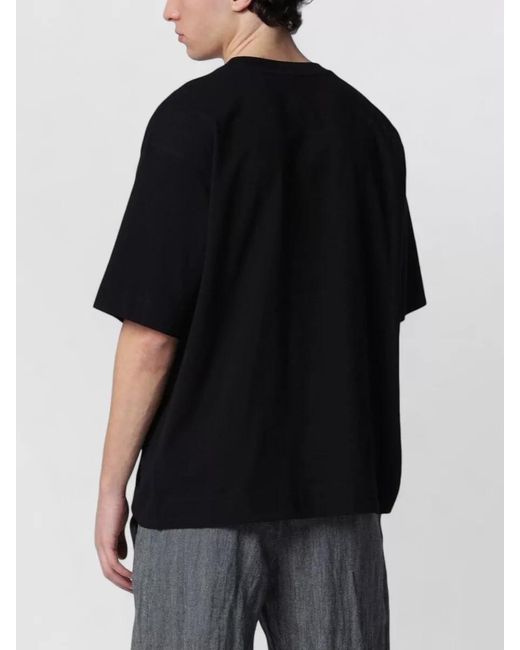 Dries Van Noten Black Basic Crewneck T-Shirt for men