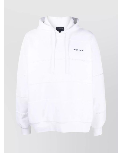 BOTTER White Organic Cotton Logo-Print Hoodie for men