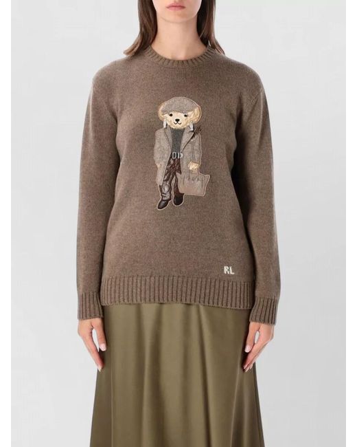 Ralph Lauren Brown Cashmere Bear Jumper