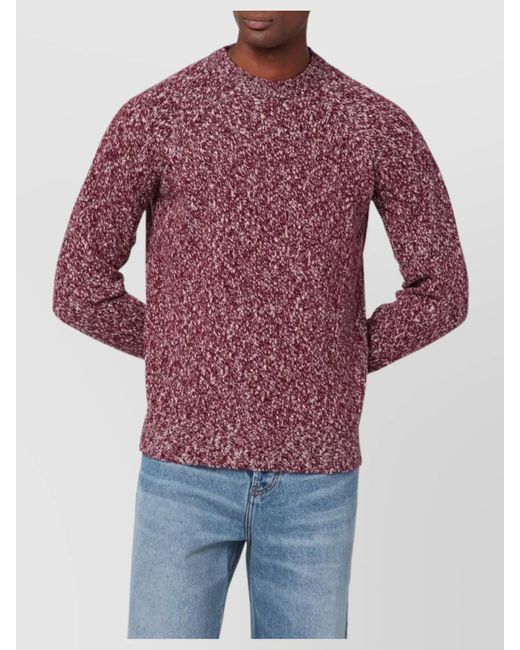 Drumohr Red Pattern Wool Sweater for men