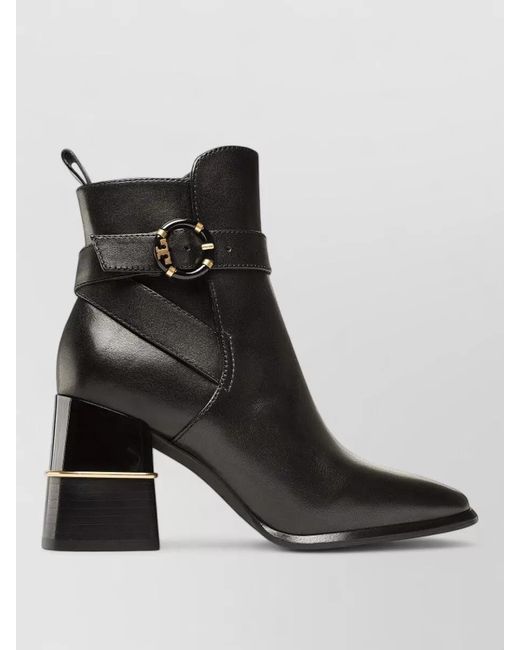 Tory Burch Black Leather Ankle Boots