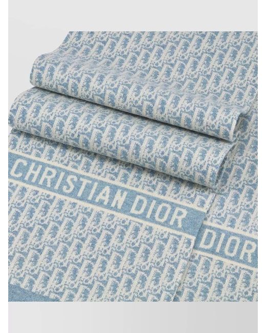 Dior Blue Cashmere Scarf