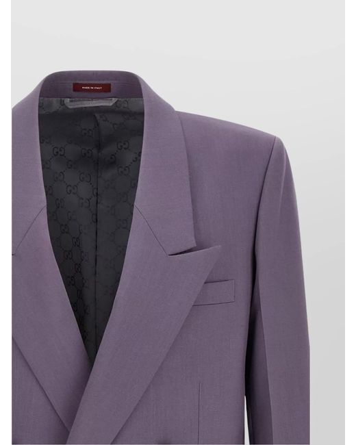 Gucci Purple Double-Breasted Jacket for men