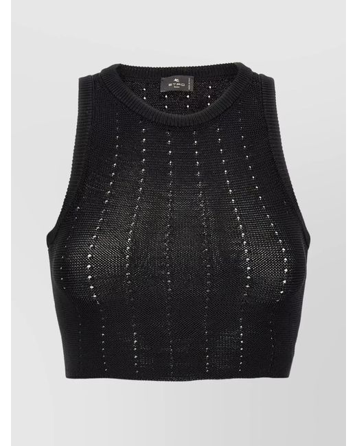 Etro Black Cropped Top
