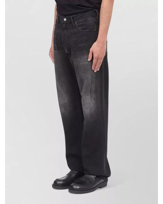 MM6 by Maison Margiela Black Denim Straight-Leg Jeans for men