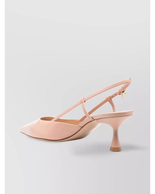 Gianvito Rossi Pink Leather Slingback Pumps