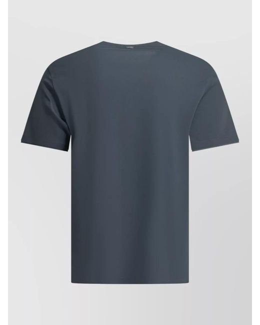 Herno Blue Resort Crew Neck Short Sleeve T Shirt for men