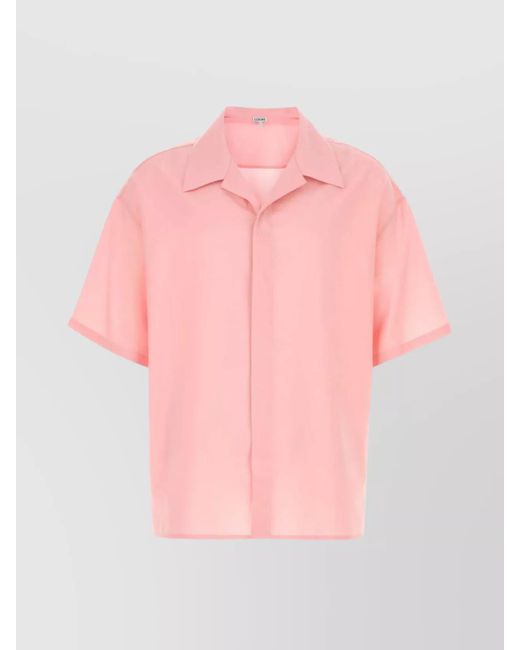 Loewe Pink Wool Shirt for men