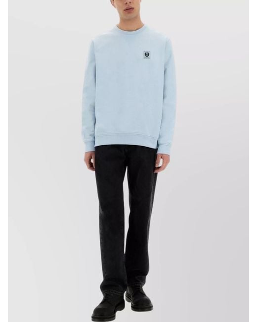 Belstaff Blue Cotton Sweatshirt for men