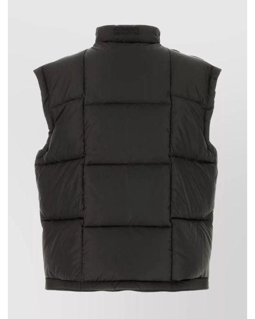 Vetements Black Down Gilet for men