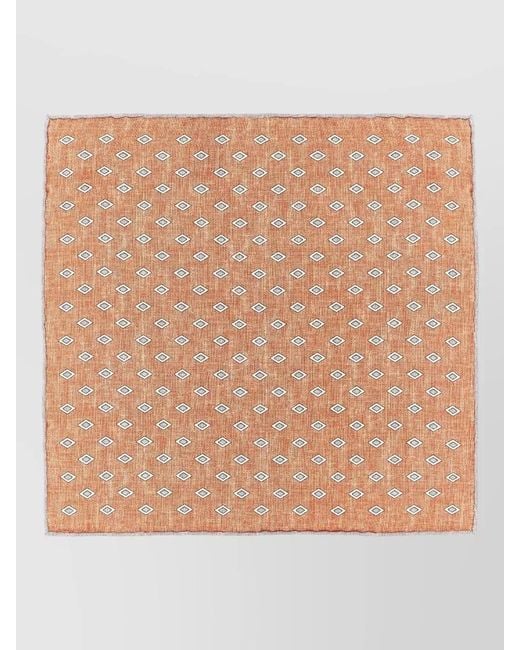 Brunello Cucinelli Natural Silk Pocket Clutch Scarf Square Design for men