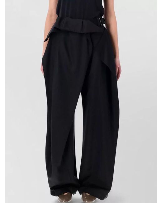 J.W. Anderson Blue Wool High-Rise Wide-Leg Trousers