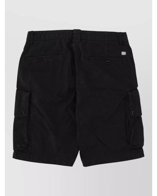 C P Company Black Swim Shorts Belt Loops And Cargo Pockets for men