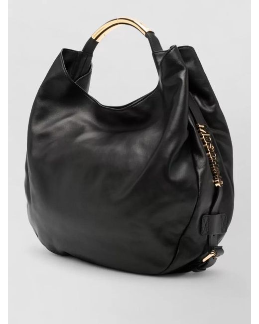 Moschino Black Leather Shoulder Bag
