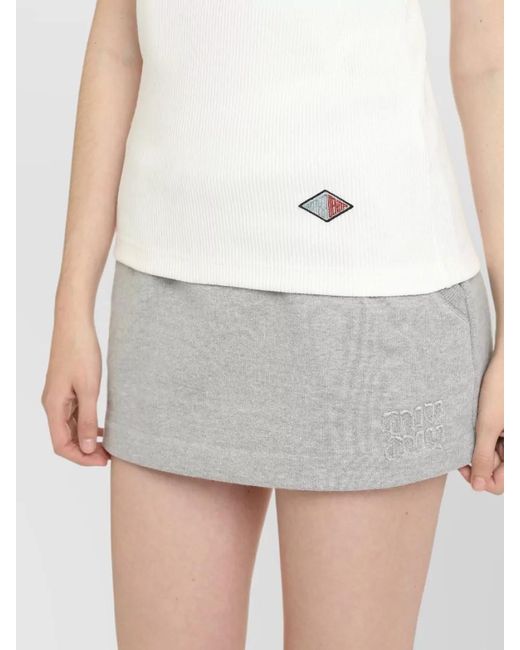 Bottega Veneta White Stretch Cotton Rib Crew Neck Tank
