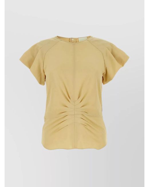 Isabel Marant Yellow Biege Polyester Tullya Blouse