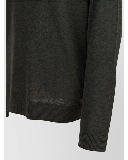 Vince Gray Merino Wool Long Sleeve Polo Sweater for men