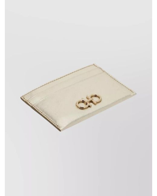 Ferragamo Natural Leather Card Holder