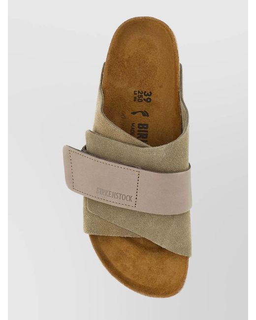 Birkenstock Brown Suede Leather Kyoto Slides