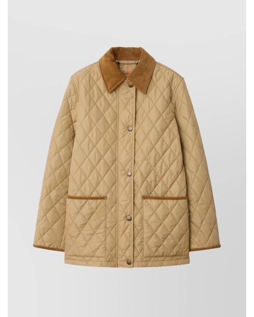 Burberry Natural Quilted Nylon Barn Jacket