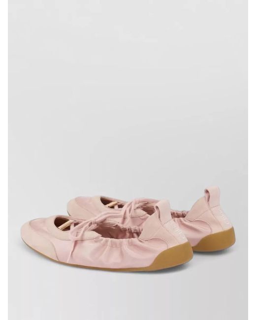 Chloé Pink Kick Leather Ballet Flats Round Toe