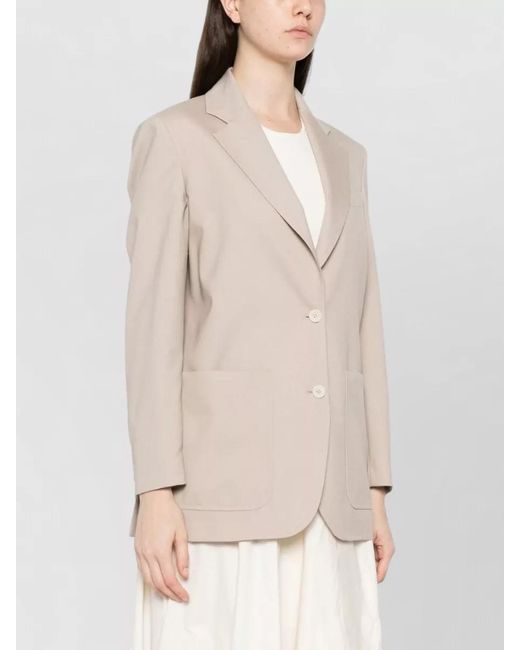 Max Mara Natural Silk Virgin Wool Mohair Blazer