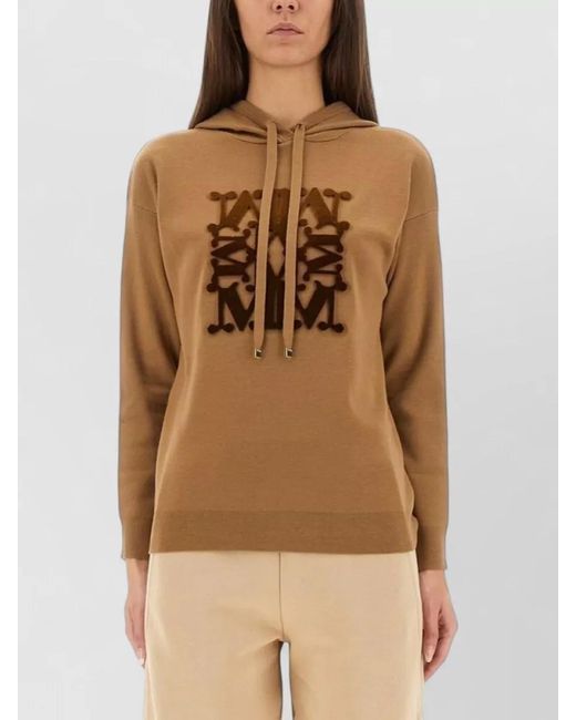 Max Mara Natural Taddeus Hooded Sweater Long Sleeve Knit
