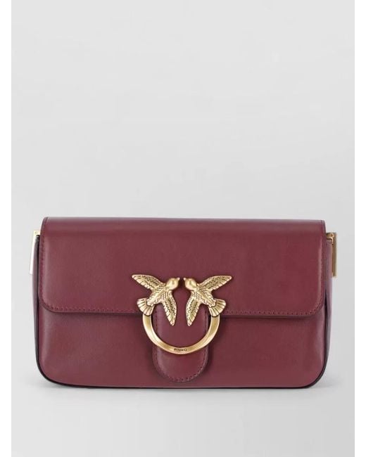 Pinko Purple Chain Strap Shoulder Bag Tone Hardware