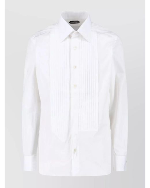 Tom Ford White Cotton Casual Shirt for men